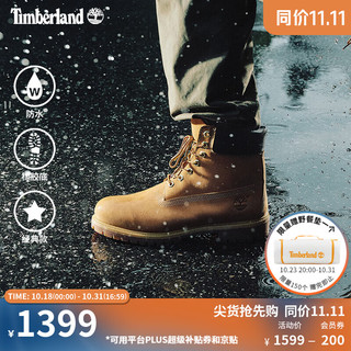 Timberland 踢不烂男鞋大黄靴马丁靴户外防水皮革|10061 10061W/宽版/小麦色 43