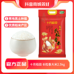 SHI YUE DAO TIAN 十月稻田 长粒香米2.5kg*1袋（5斤 东北大米 黑龙江粳米黑土地种植）
