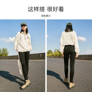 Semir 森马 女黑色修身小脚裤