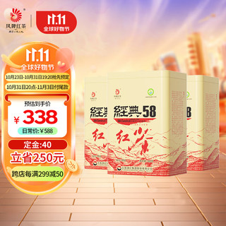 凤（feng） 凤牌红茶 茶叶 经典58特级红茶 大容量组合装 380g*3罐