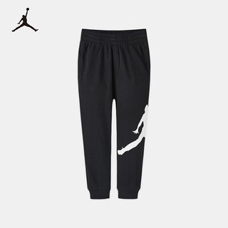 耐克童装男童七分裤Nike Air Jordan 夏季儿童短裤男孩运动裤子 2095正黑色 110(4T)
