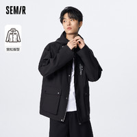 Semir 森马 外套男秋宽松三防舒适连帽户外工