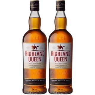 HIGHLAND QUEEN 高地女王 苏格兰威士忌 波本桶3年调配洋酒700ML*2瓶装