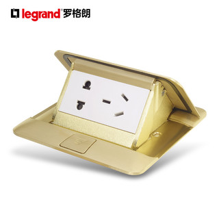 legrand 罗格朗 开关插座 阻尼地插座 黄铜液压缓冲式五孔地插（不含底盒）