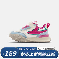 Kappa 卡帕 儿童休闲老爹鞋 米/梅红