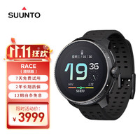 SUUNTO 颂拓 Race 心率血氧多频多星HRV跑步铁三游泳户外运动手表 乌木黑