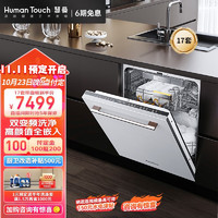 慧曼（HUMANTOUCH）家用洗碗机 嵌入式智能烘干全自动家用自动开门全嵌入双风热风烘干HTD -I3带面板17套