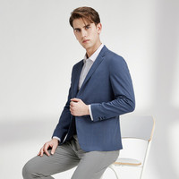 【针织不易皱】西服上衣男商务通勤透气修身中青年休闲时尚单西