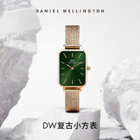 Daniel Wellington dw小绿表女款复古手表ins小众正品方形石英表