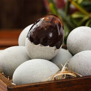 松爽润新鲜鸭蛋腌制蛋类湖北特产生熟可选 优选6枚50g-60克/个松花蛋皮蛋