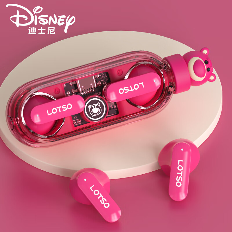 Disney 迪士尼 无线蓝牙耳机半入耳式颜值女生旋转解压适用于苹果华为mate60小米荣耀