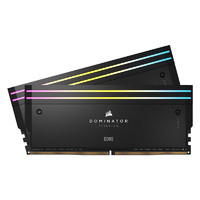 美商海盗船 统治者泰坦 DDR5 6600MHz RGB 台式机内存 灯条 黑色 96GB 48Gx2 C32