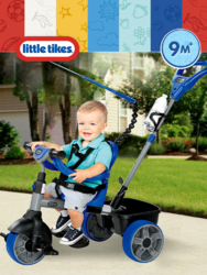 little tikes 小泰克 littletikes小泰克4合1多功能儿童脚踏三轮车遛娃神器手推骑行车