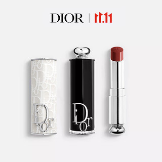 迪奥（Dior）魅惑唇膏720 豆沙红棕+时尚外壳（白色帆布印花）
