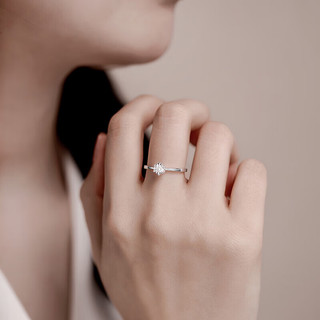 喜钻18K金钻戒钻石戒指30分效果结婚求婚钻戒女 白18K金 
