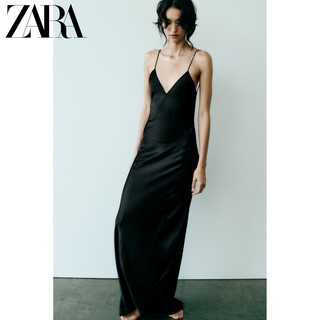 ZARA  女装 万圣节系列 丝缎质感内衣式连衣裙 8325840 800