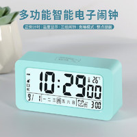 汉时（Hense）多功能电子闹钟起床倒计时温度时钟床头闹钟HA802-sz 电池版（绿色）