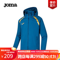 JOMA运动外套男女风雨衣款梭织连帽防风衣防水足球训练服运动服 深绿 2XL/185