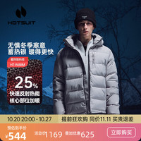HOTSUIT后秀羽绒服短款男女冬季户外运动休闲防风加厚保暖面包服外套 格里芬灰-男款 L
