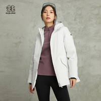 KOLON SPORT/可隆羽绒服 女子户外戈尔防风防水透湿鹅绒服 LKDJ3WN204-CR 米白 160/S