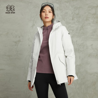 KOLON SPORT/可隆羽绒服 女子户外戈尔防风防水透湿鹅绒服 LKDJ3WN204-CR 米白 160/S