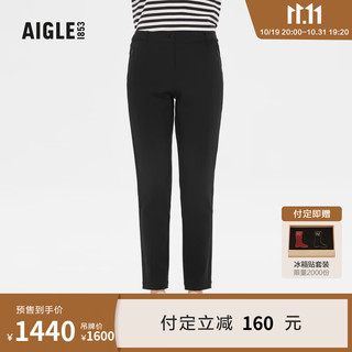 AIGLE【11.11】AIGLE艾高WR防泼水户外经典时尚女长裤 黑色 AQ353 40