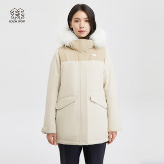 KOLON SPORT可隆夹克羽绒户外防风防水中量羽绒服 燕麦灰OT-女 S