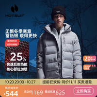 HOTSUIT后秀羽绒服短款男女冬季户外运动休闲防风加厚保暖面包服外套 格里芬灰-男款 2XL