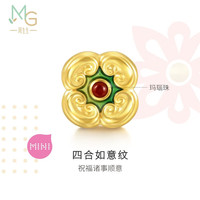 周生生 四合如意纹转运珠 足金Charme文化祝福 黄金串珠 93871C 定价