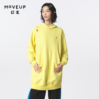 幻走（MOVEUP）【商场同款】纯棉绣花设计师中长款卫衣女 小鸭黄 S
