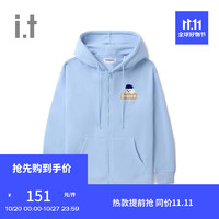 :CHOCOOLATE it 款拉链连帽卫衣青春时尚CLSWU05L BLX/蓝色 XL