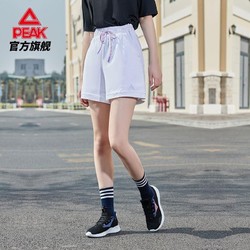 PEAK 匹克 针织短裤女子2021新款简约透气拼色运动休闲裤子DF312062