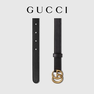 GUCCI 古驰 双G带扣皮革腰带