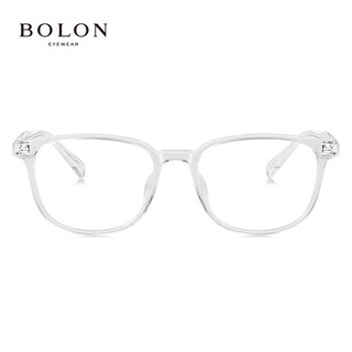 暴龙（BOLON）近视眼镜框 男女款轻盈时尚TR镜架 可配近视镜片 BJ5121 B90-透明镜框
