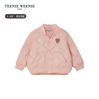 Teenie Weenie Kids小熊童装男女童宝宝菱格轻薄羽绒服 粉色 140cm