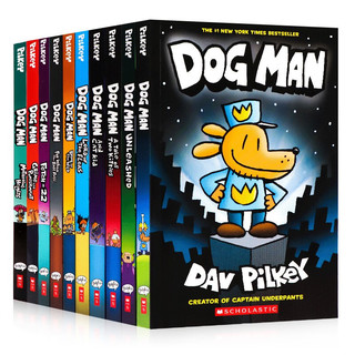 神探狗狗 Dog Man 原版 全彩漫画桥梁书 （英文版10册）小课外阅读故事 儿童英语启蒙绘本 