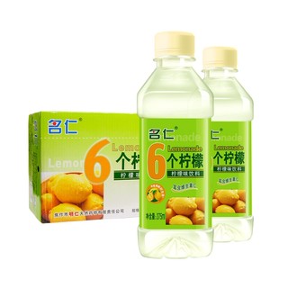 88VIP：mingren 名仁 苏打水柠檬水维生素c饮料6个柠檬375ml×24瓶果味饮料维生素