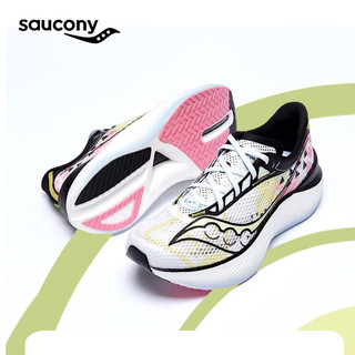 Saucony【11.11】索康尼Pro啡鹏3男跑鞋全掌碳板竞速马拉松跑步比赛 白黑201【厦门城市款】 43