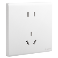 legrand 罗格朗 开关插座面板 简悦陶瓷白五孔10只