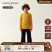 Teenie Weenie Kids小熊童装男女童宝宝半高领德绒T恤 黄色 150cm