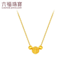 抖音超值购lukfookjewellery六福珠宝花丝玲珑黄金项链五金女孩足金