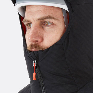 RabIn Alpine男士800蓬鹅绒科技面料羽绒服运动连帽舒适保暖QDB-27 黑灰色/BLA S