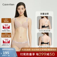 卡尔文·克莱恩 Calvin Klein 内衣女士交叉美背舒适薄垫3/4杯文胸QF6865AD UB1-缎光黑薄杯有钢 32B