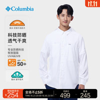 Columbia哥伦比亚户外男速干防晒UPF50防紫外线长袖衬衫AE1683 100(轻薄款) M(175/96A)