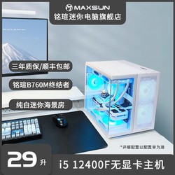 MAXSUN 铭瑄 i5 12400F/16G/512G无显卡主机准系统台式电脑