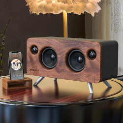 sansui山水原木复古客厅小音响蓝牙音箱重低音炮家用桌面电脑无线3d