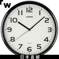 CASIO【】卡西欧 挂钟 黑色指针式直径25厘米 IQ-24-1JF