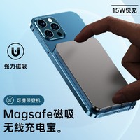 SUIDDY 磁吸无线充电宝Magsafe快充适用iPhone14/13苹果12promax式迷你超薄小巧便携手机移动电源