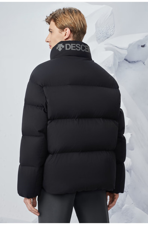 descente迪桑特skistyle系列男女同款羽绒服短款廓形面包羽运动休闲bk