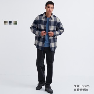 UNIQLO 优衣库 男装/女装廓形衬衫式茄克(宽松休闲夹克外套)459591